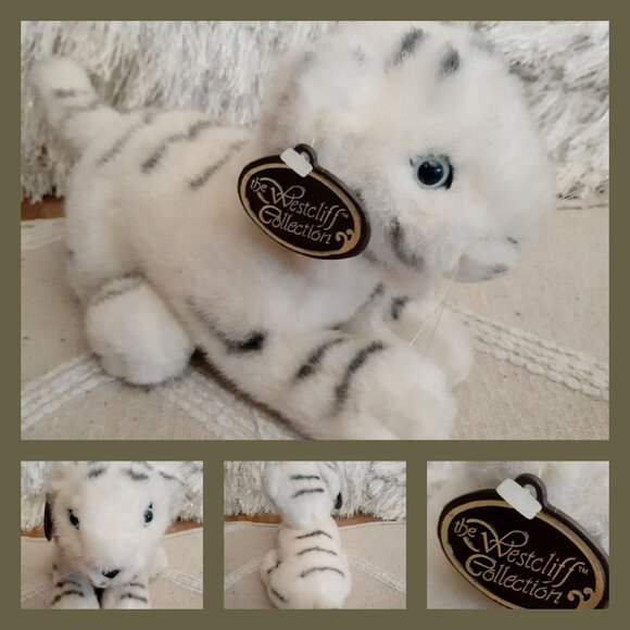 NEW! WESTCLIFF COLLECTION WHITE SIBERIAN TIGER CUB PLUSH 8" STUFFED ANIMAL - Picture 1 of 7